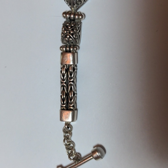 New Bali Mabe pearl sterling bracelet. Size 8" Handcrafted. White pearl Gift box - Picture 7 of 8